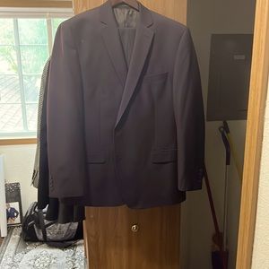 Purple maroon Calvin Klein suit
